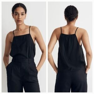 Madewell Square Neck Cami Drapey Apron Tank Top